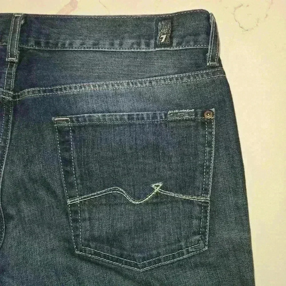 7 For All Mankind Mens Slimmy Straight Jeans Blue Size 36 - Picture 6 of 8